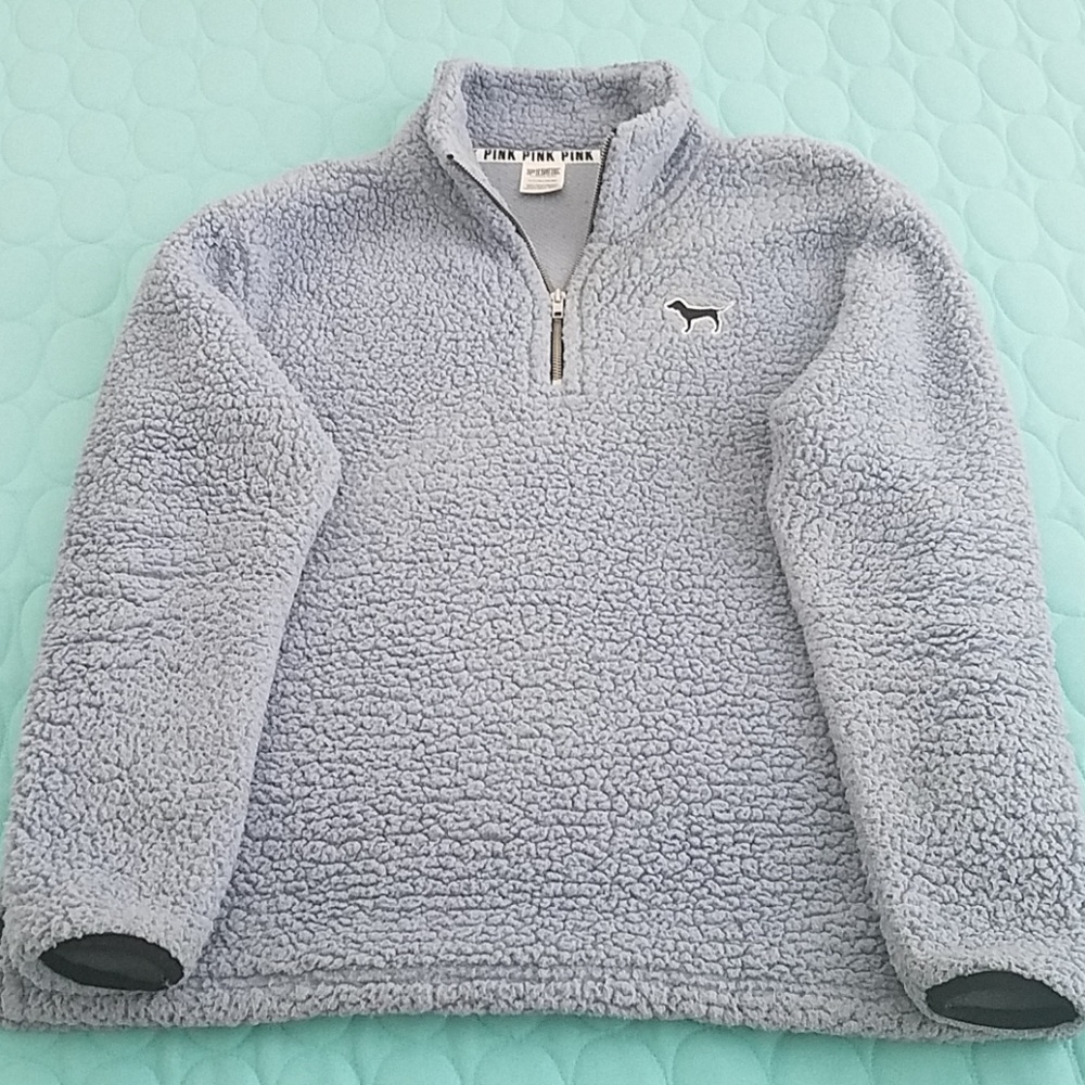 Victoria's Secret Pink Quarter Zip Sherpa Pullover